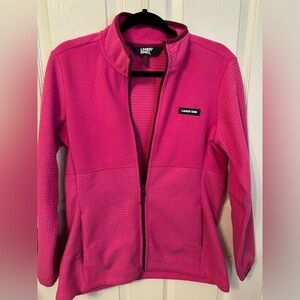 Lands’ End Pink Fleece Zip Up Jacket Women’s Medium Cozy Lightweight Layer